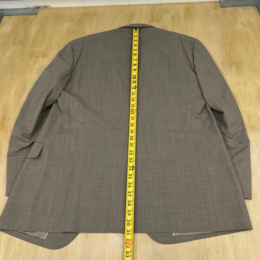 Brooks Brothers Suit Mens 43R Wool Pleated Pants 37x32 (Unhemmed) Tan